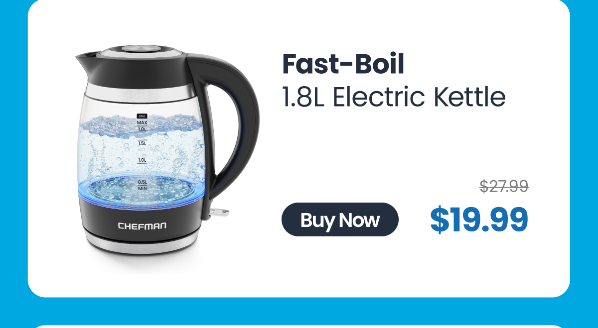 Chefman Fast-Boil 1.8L Electric Kettle