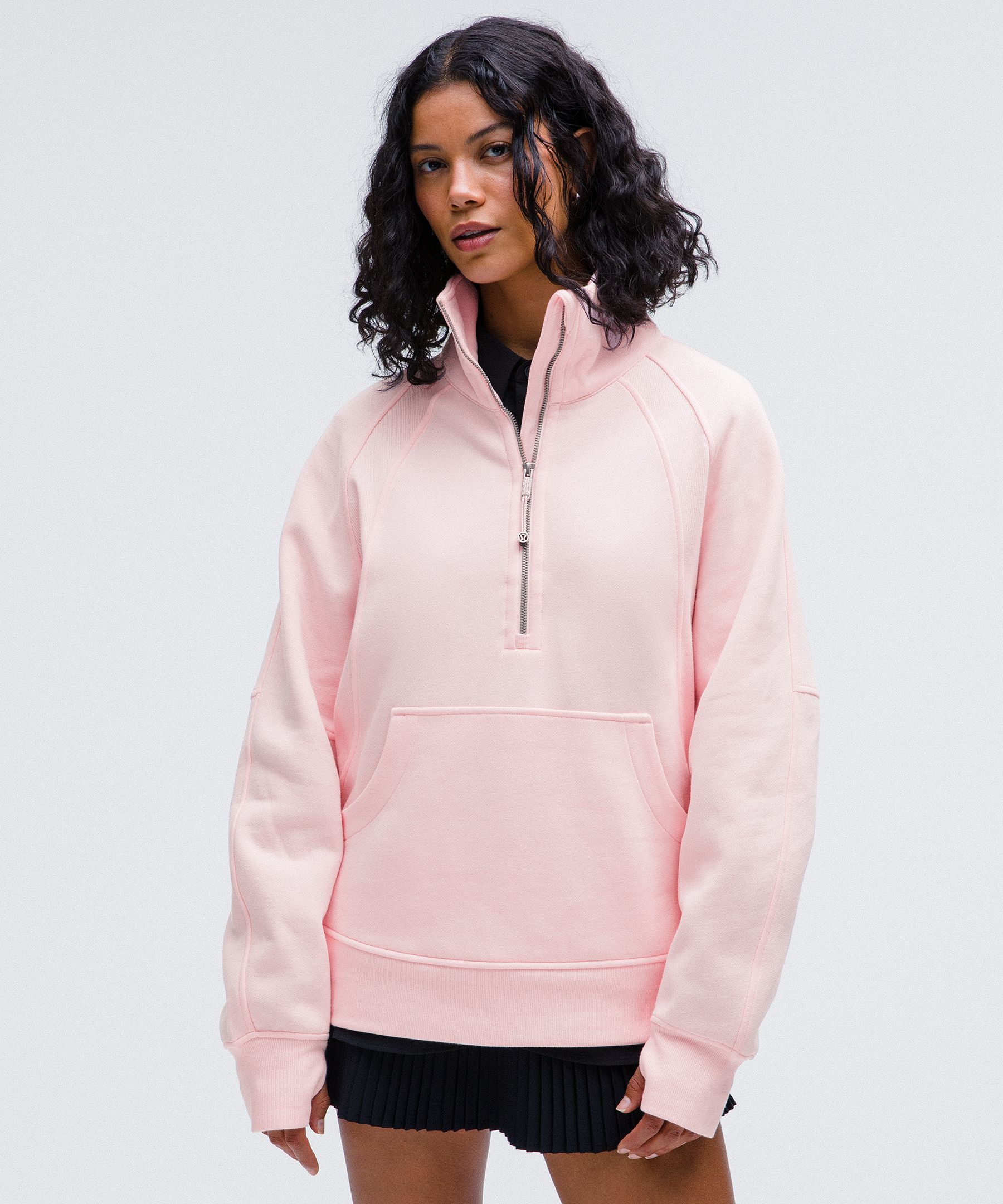 Scuba Oversized Funnel-Neck Half Zip Long