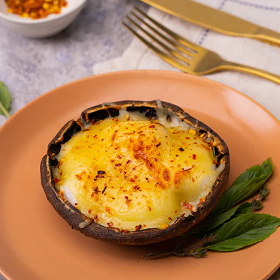 Spicy Filled Portobello Mushrooms