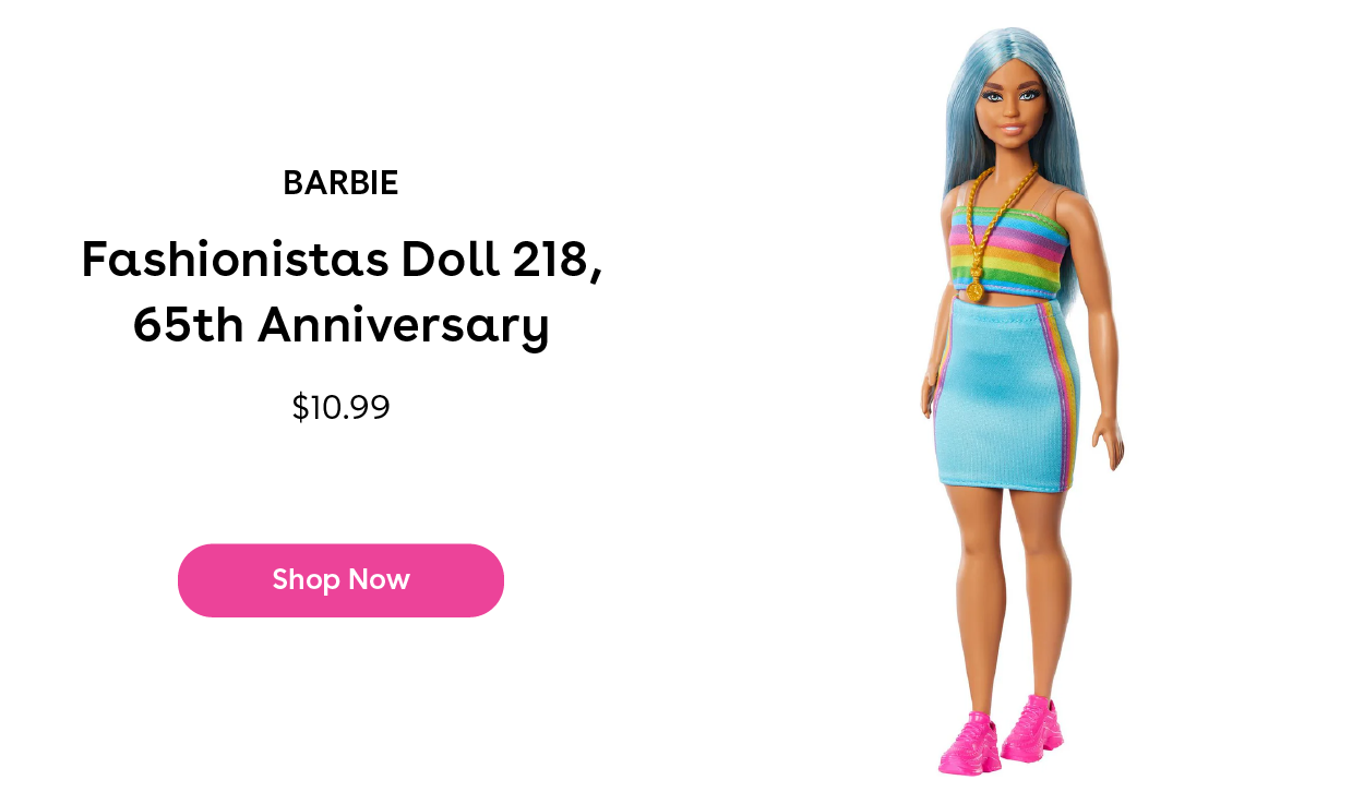 Barbie Fashionistas Doll 218 65th Anniversary $10.99 Shop Now