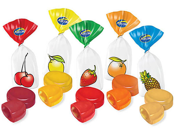 131619 - Arcor Fruitfuls Sachet Wrapped Fruit Bon Bons Candy: 5LB Bag