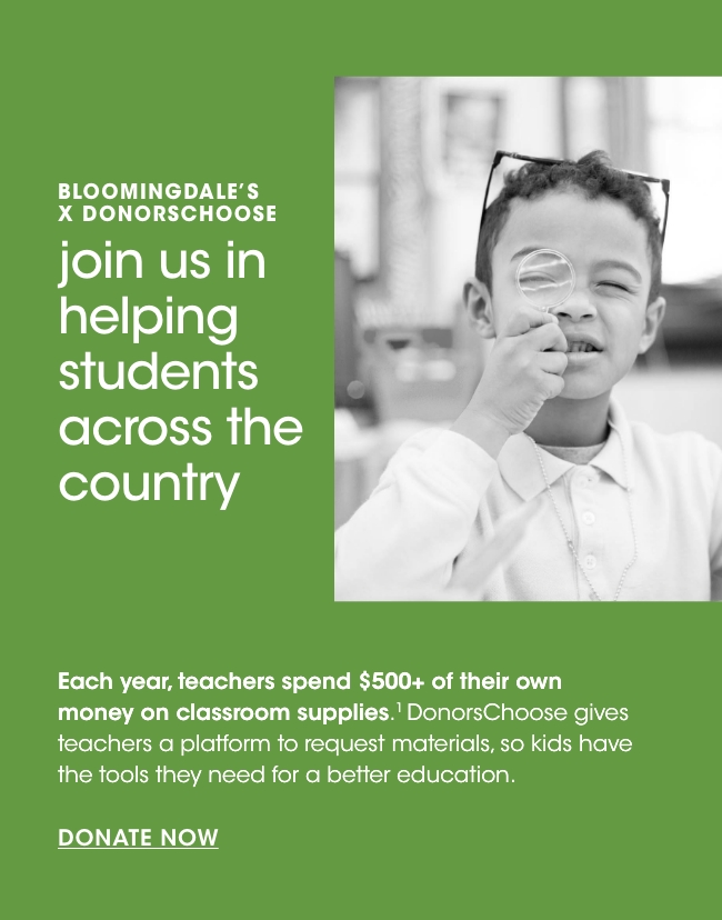 Bloomingdale's x DonorsChoose