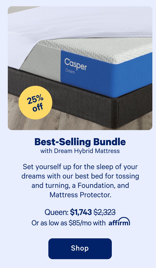 Best-Selling Bundle with Dream Hybrid Mattress >> Shop >>