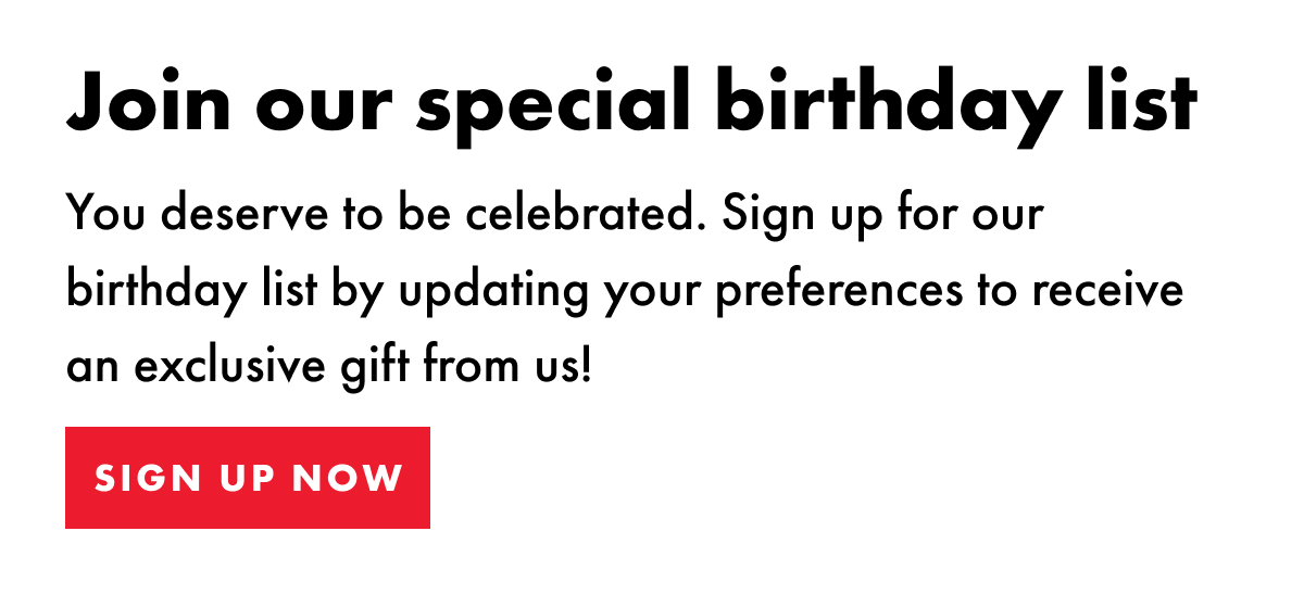 Sign up for birthday list