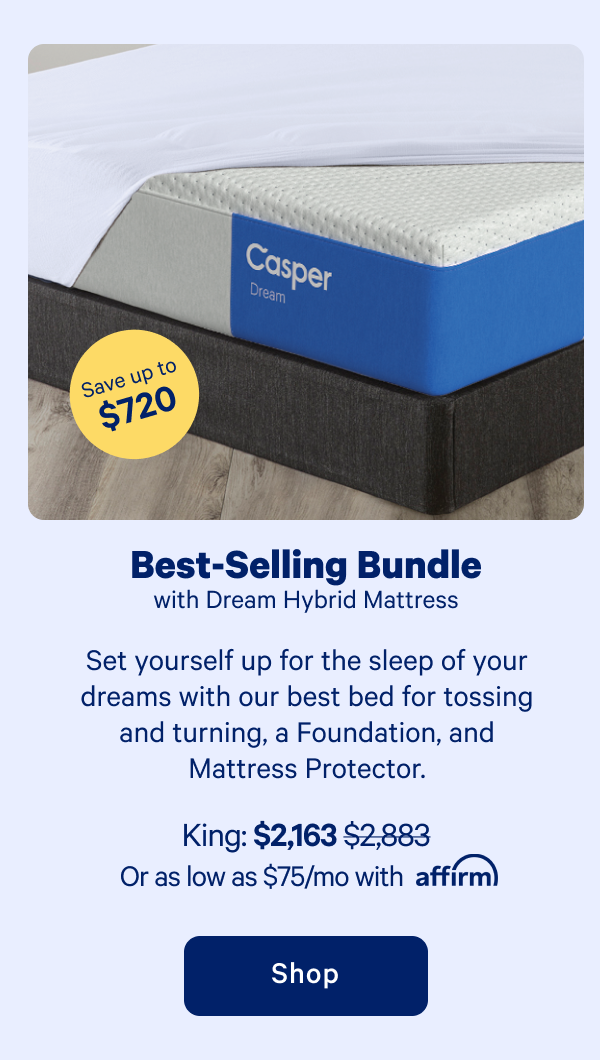 Best-Selling Bundle with Dream Hybrid Mattress >> Shop >>