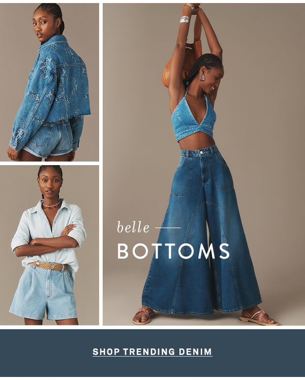 belle bottoms. shop trending denim.