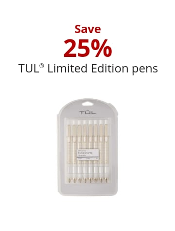 Save 25%  Save 25% on TUL limited edition pens