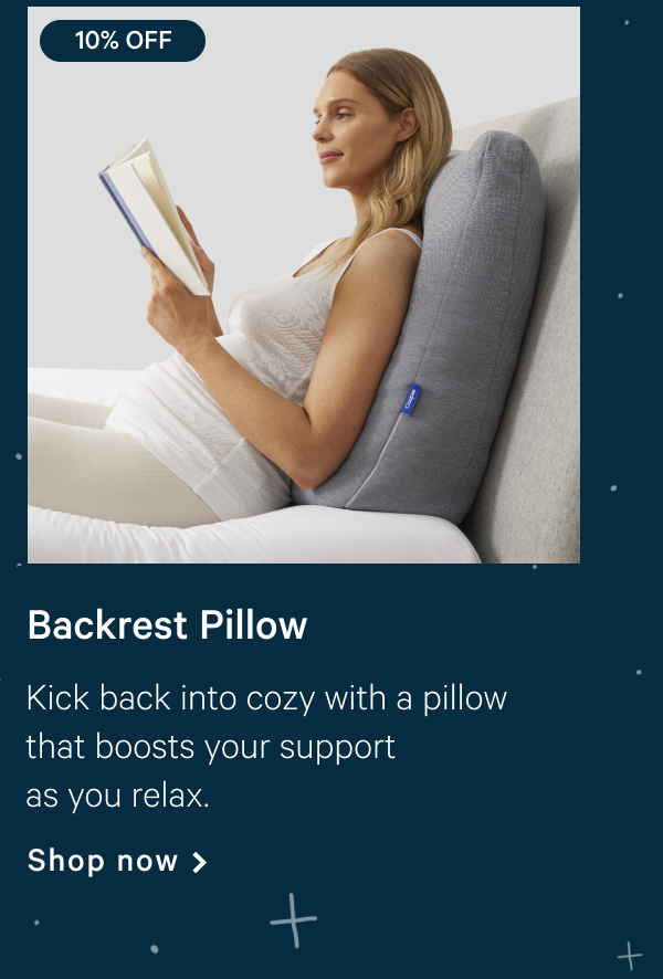 Backrest Pillow >> Kick back into cozy with a pillow that boosts your support as you relax. >> Shop now >>