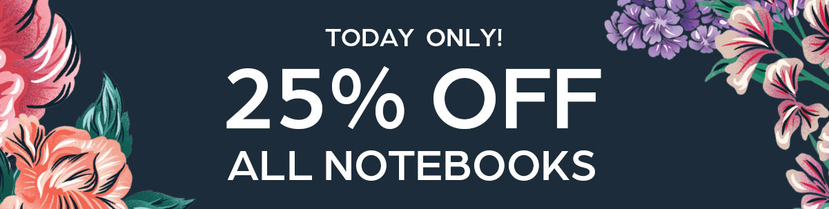 Today only! 25% OFF All Notebooks