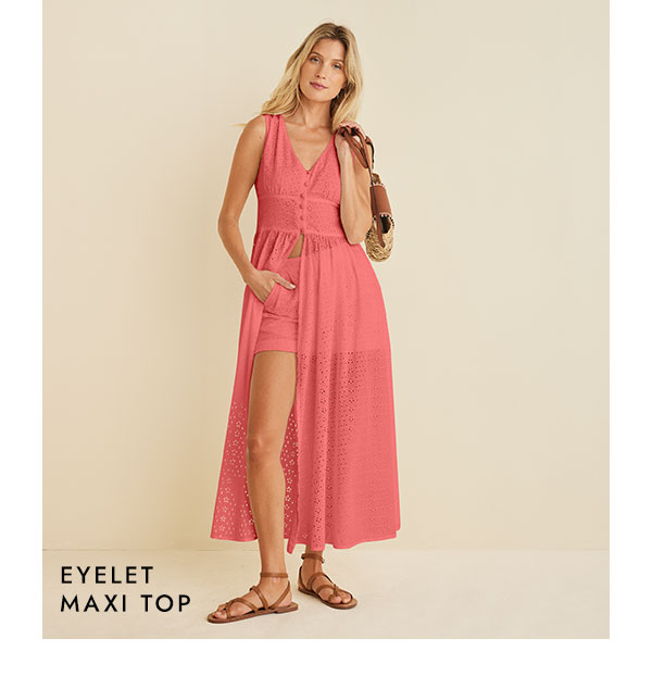 EYELET MAXI TOP