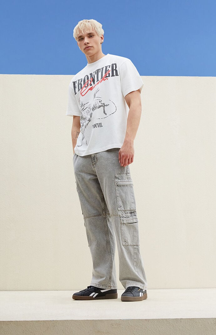 Image: Eco Gray Baggy Cargo Jeans