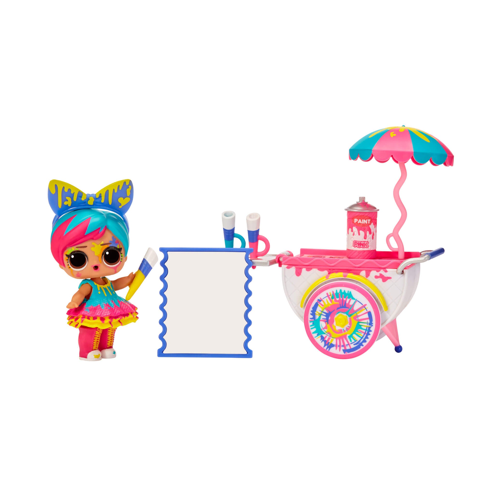 Image of LOL Surprise OMG Art Cart Playset with Splatters Collectible Doll and 8 Surprises