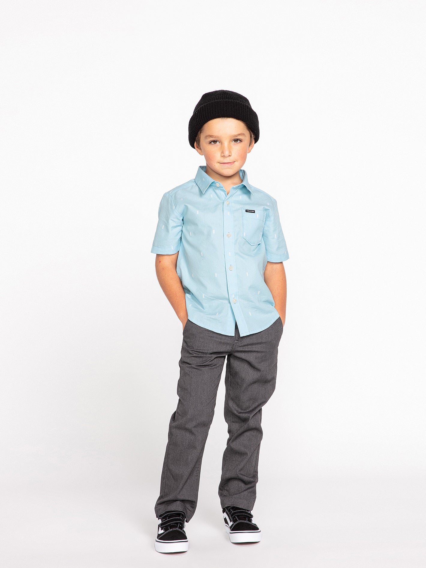 Image of Little Boys Frickin Modern Stretch Chino Pants - Charcoal Heather