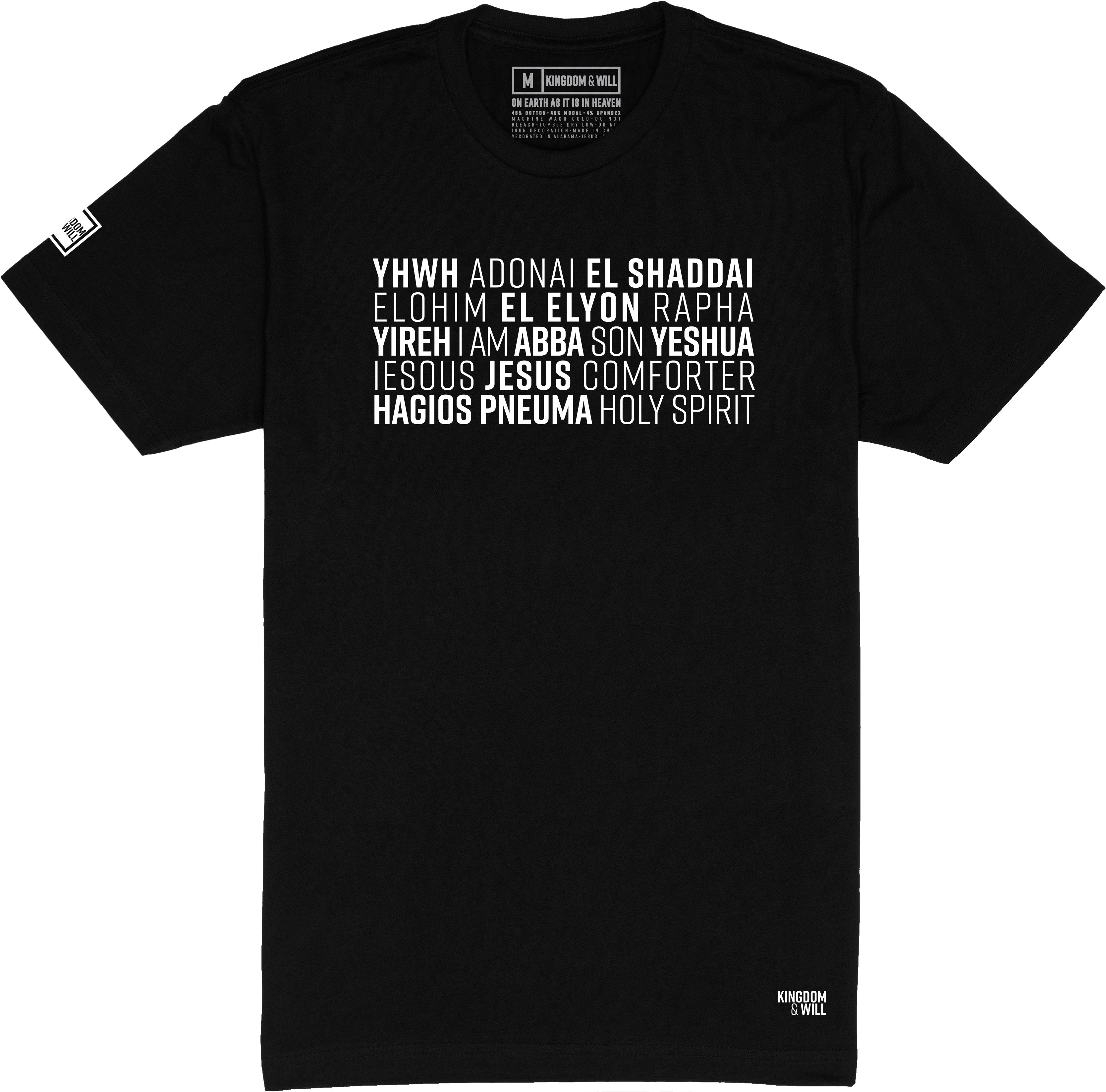 Image of Names of God T-Shirt (Black & White)