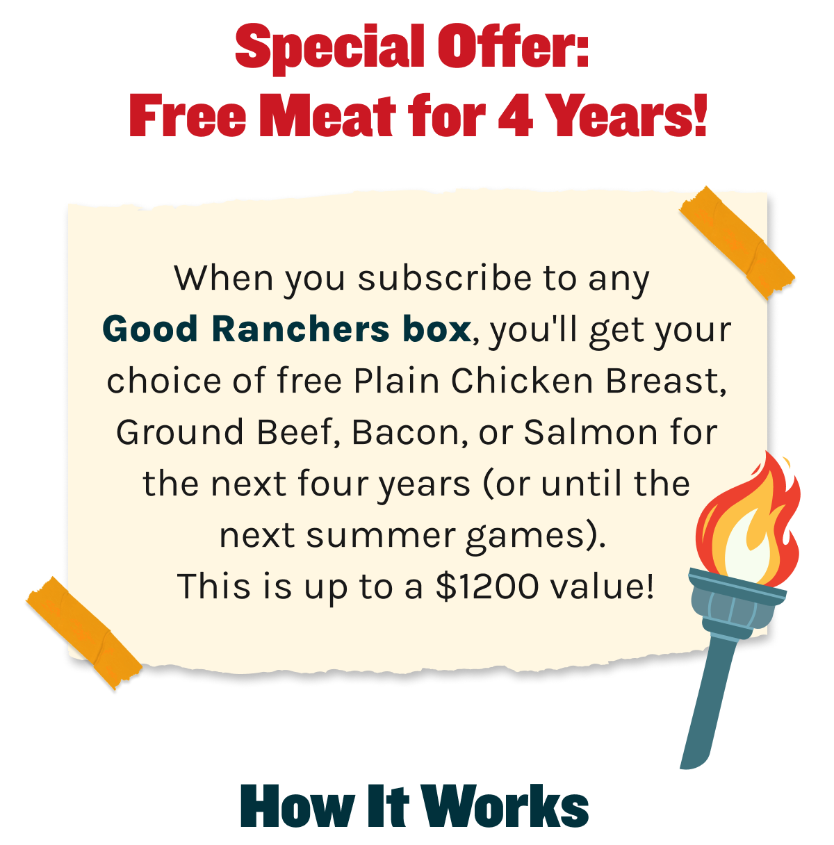 Claim Your Free Meat for 4 Years!