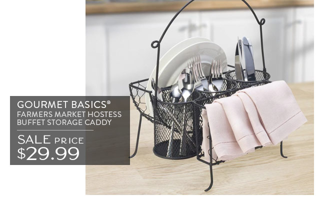 Gourmet Basics® Farmers Market Hostess Buffet Storage Caddy | Sale $29.99