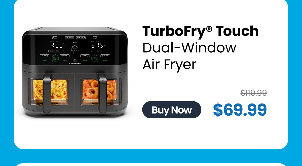 Chefman TurboFry Touch Dual-Window Air Fryer