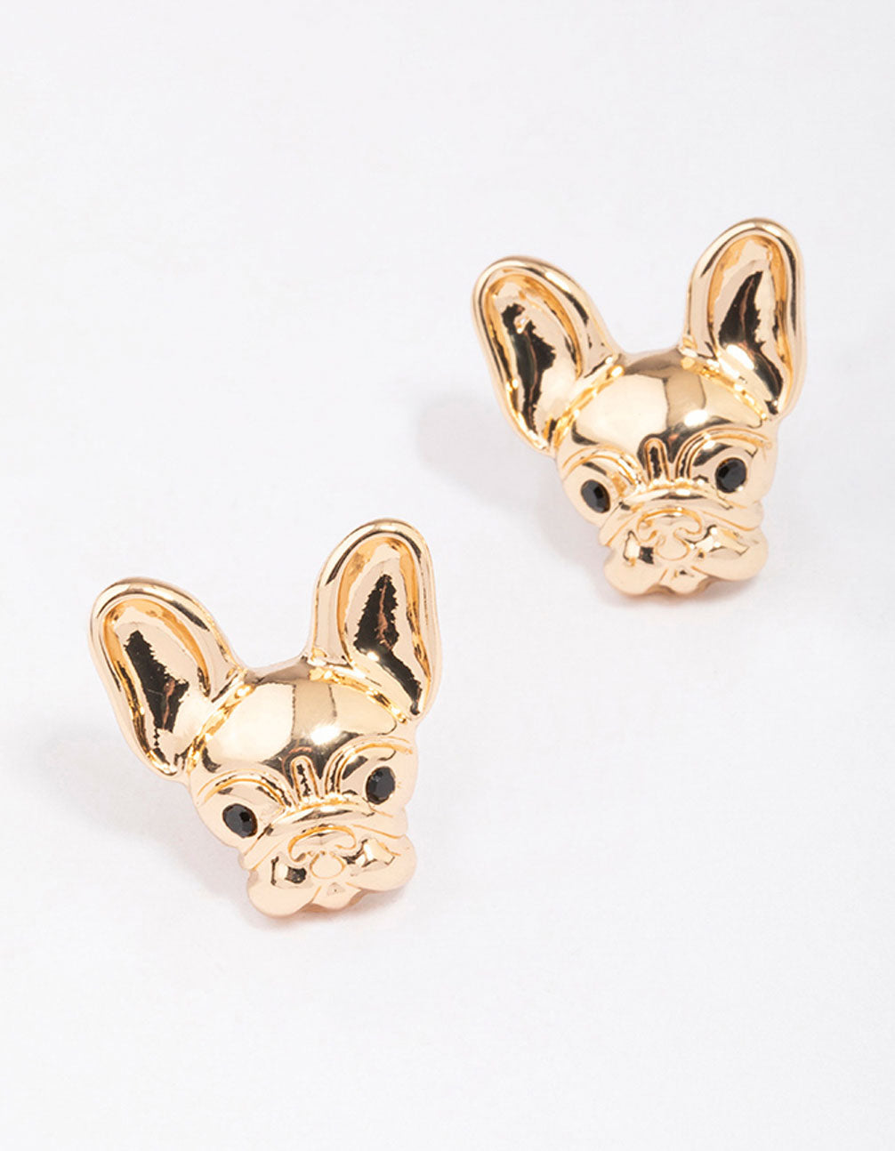 Image of Gold French Bulldog Stud Earrings