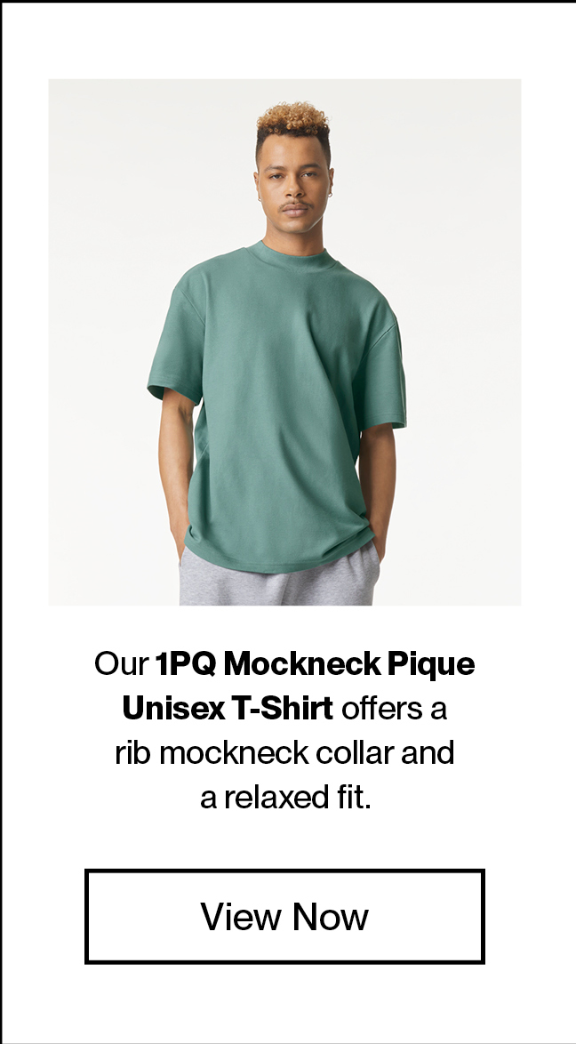 Mockneck Pique Unisex T-shirt