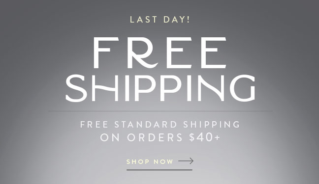 Last Day! Free Shipping on orders $40+