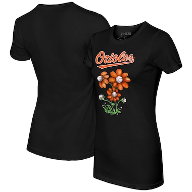  Tiny Turnip Black  Blooming Baseballs T-Shirt