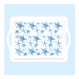 Shore Living beachy keen serving tray with a starfish print