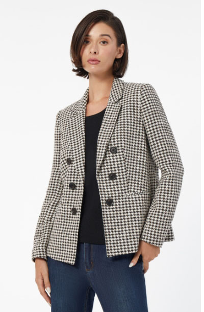 Tweed Faux Double Breasted Jacket