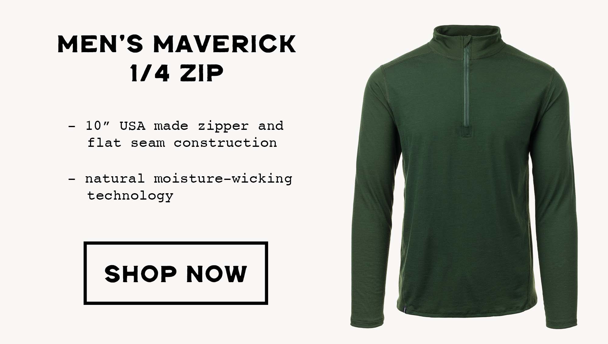 men's maverick 1/4 zip