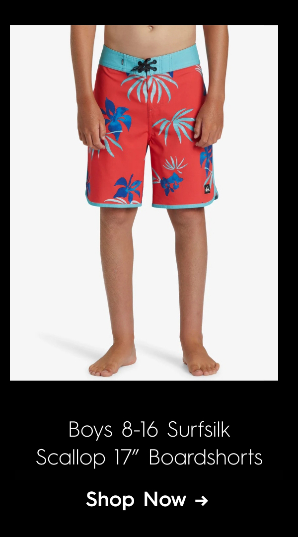 Boys 8-16 Surfsilk Scallop 17" Boardshorts