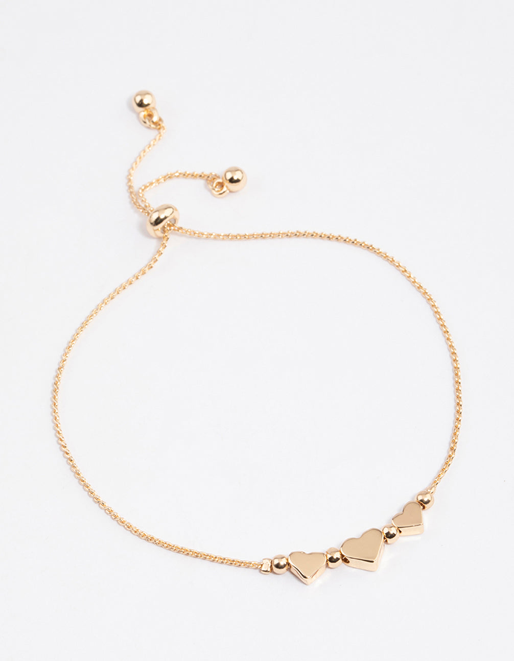 Image of Gold Triple Mini Heart Bracelet