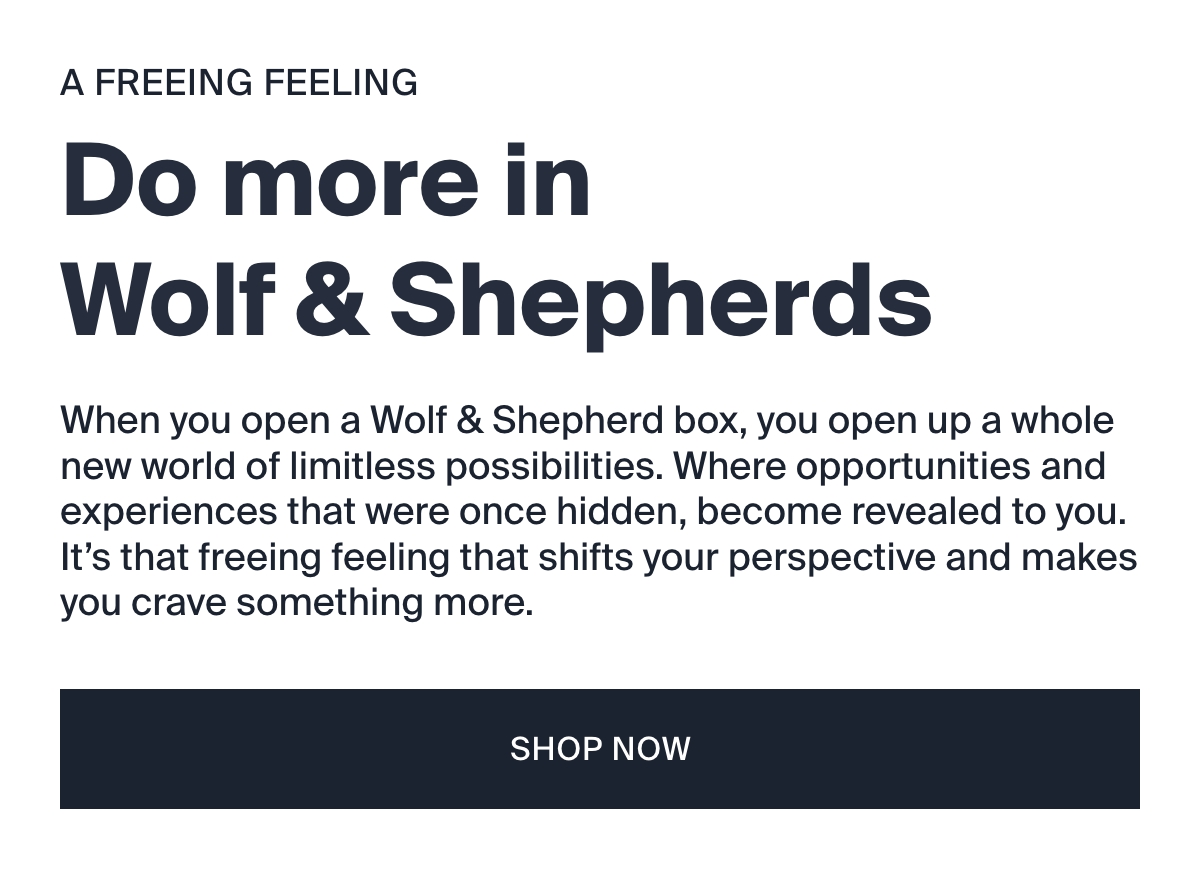 Wolf & Shepherd Shop Now Button