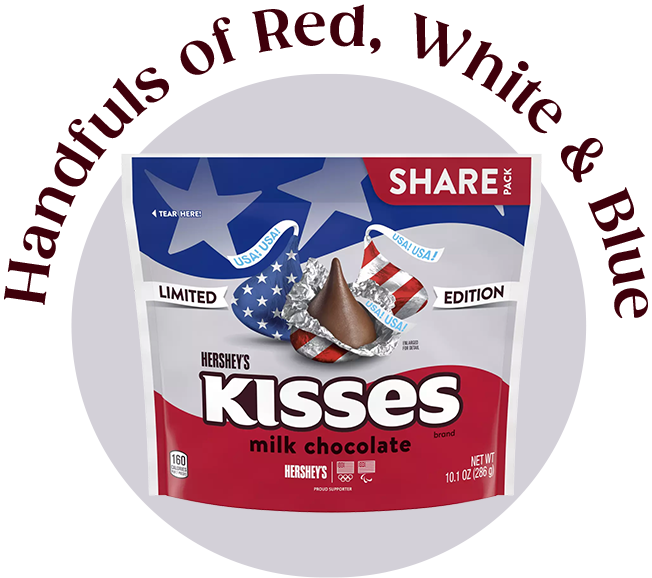 Handfuls of Red, White & Blue | KISSES