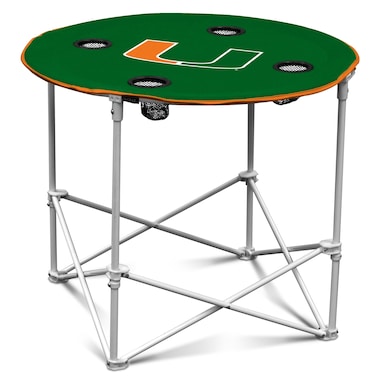 Green Miami Hurricanes Round Table