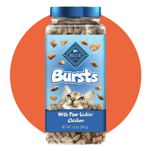 Blue Buffalo Bursts with Paw-Licken Chicken Cat Treats