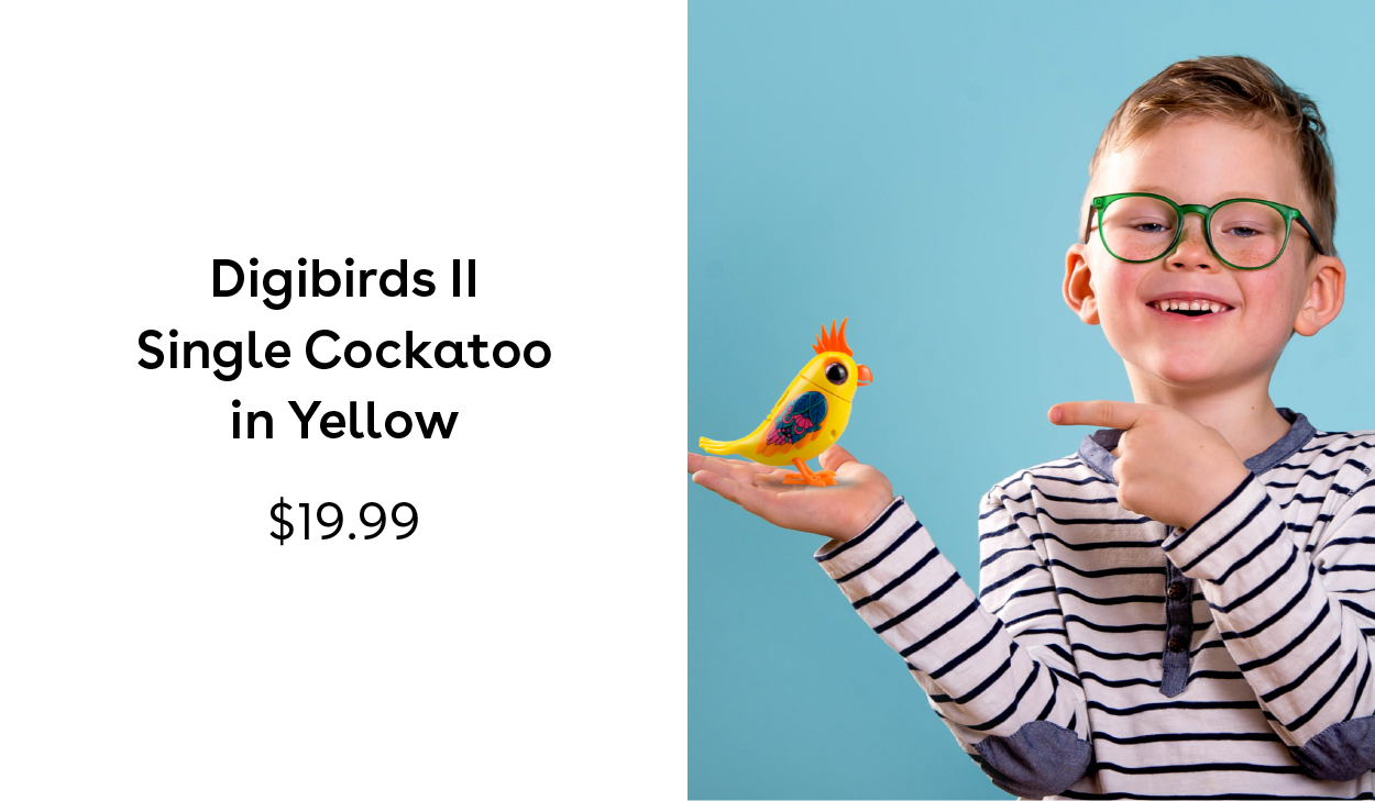 Digibirds II Single Cockatoo in Yellow - $19.99