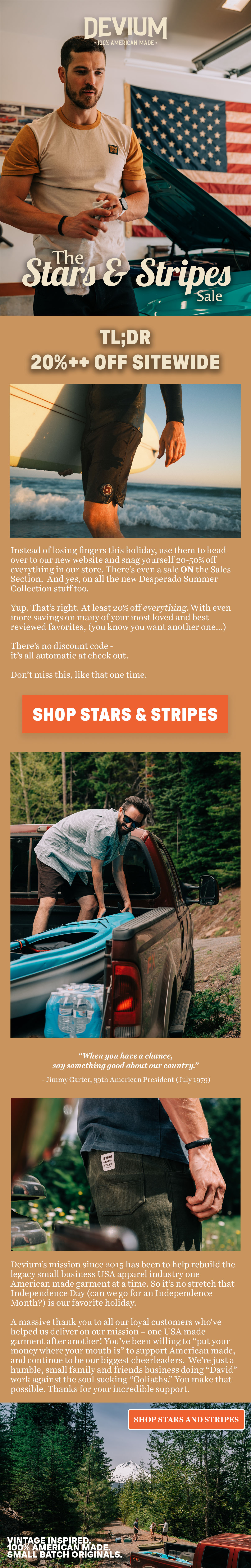 Up to 20% Off Site Wide - Shop Stars & Stripes Sale