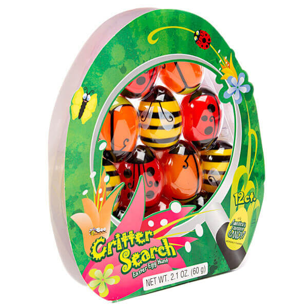 129227 - Bee International Critter Plastic Easter Eggs with Candy: 12-Piece Pack