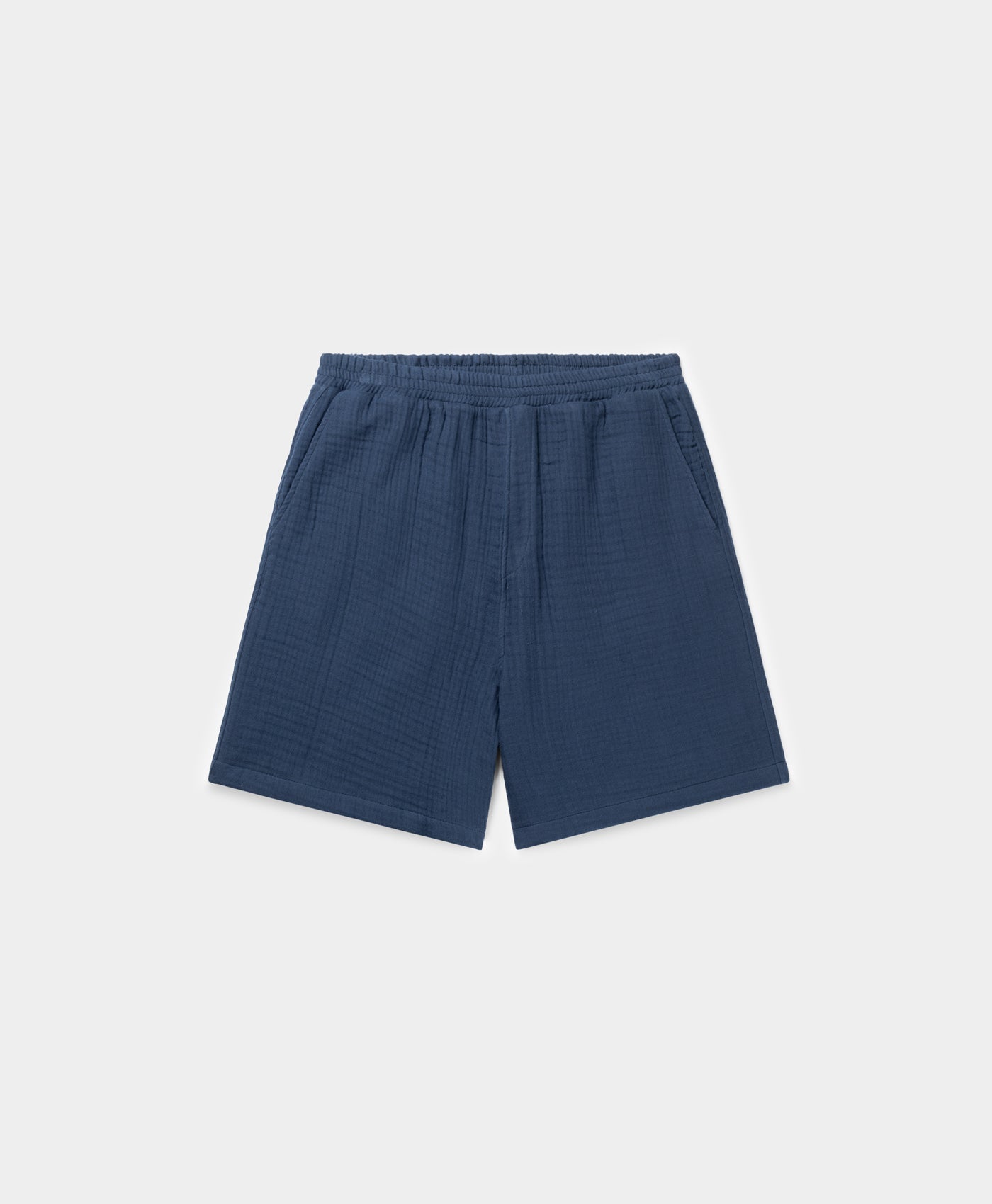 Image of Pageant Blue Enzi Seersucker Shorts