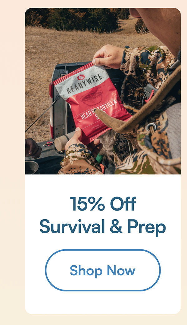 15% Off Surival & Prep