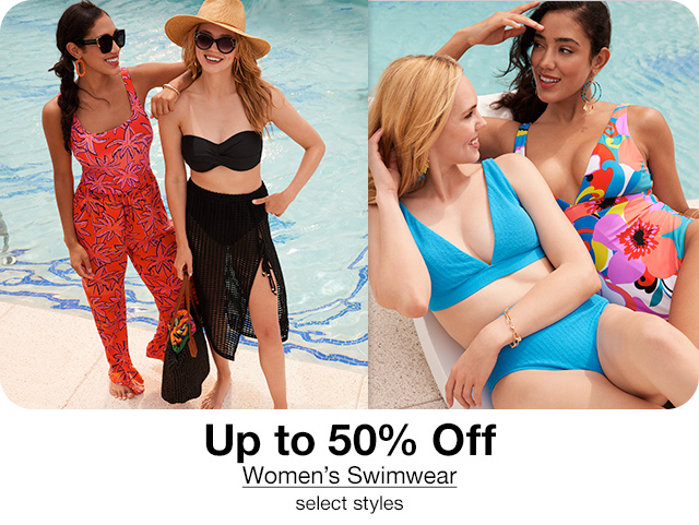 Up to 50% Off Women's Swimwear, select styles