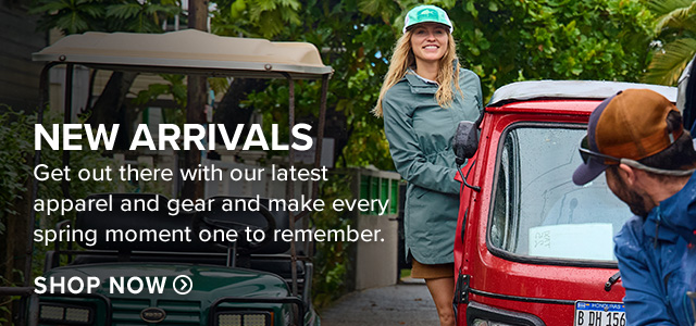 New Arrivals Longer days, warmer rays, and new adventures to share. Get out there with our latest apparel and gear and make every spring moment one to remember.