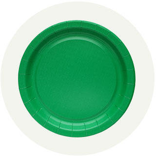 24-ct. green paper plates