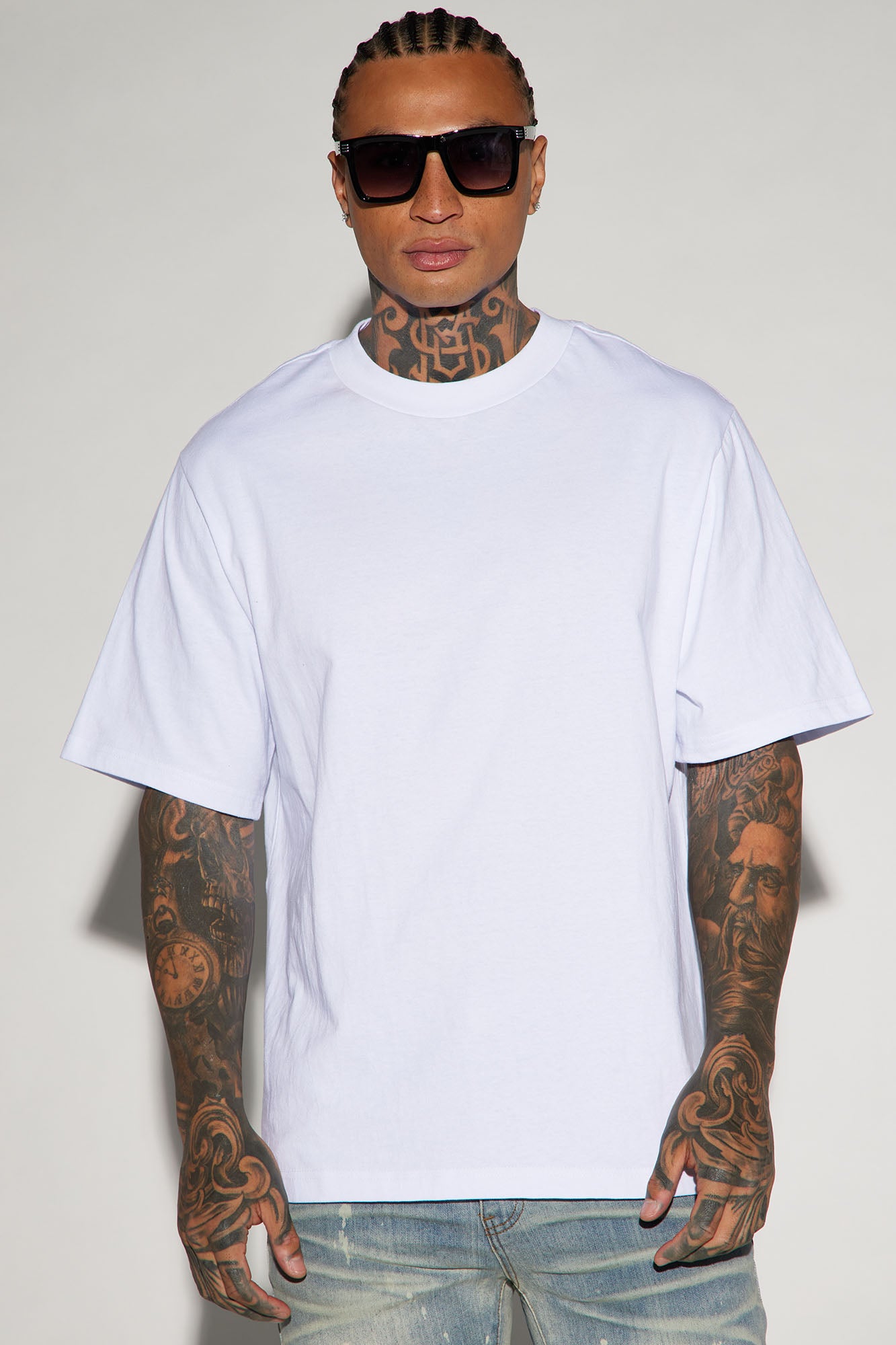 Image of Oversized Heavyweight Short Sleeve Tee - White