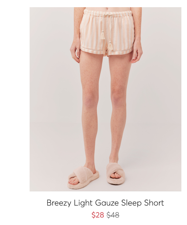 Breezy Light Gauze Sleep Short - $28