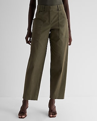 super high waisted cropped utility trouser pant