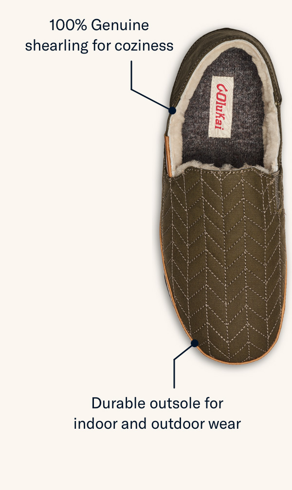 100% Genuine shearling for coziness