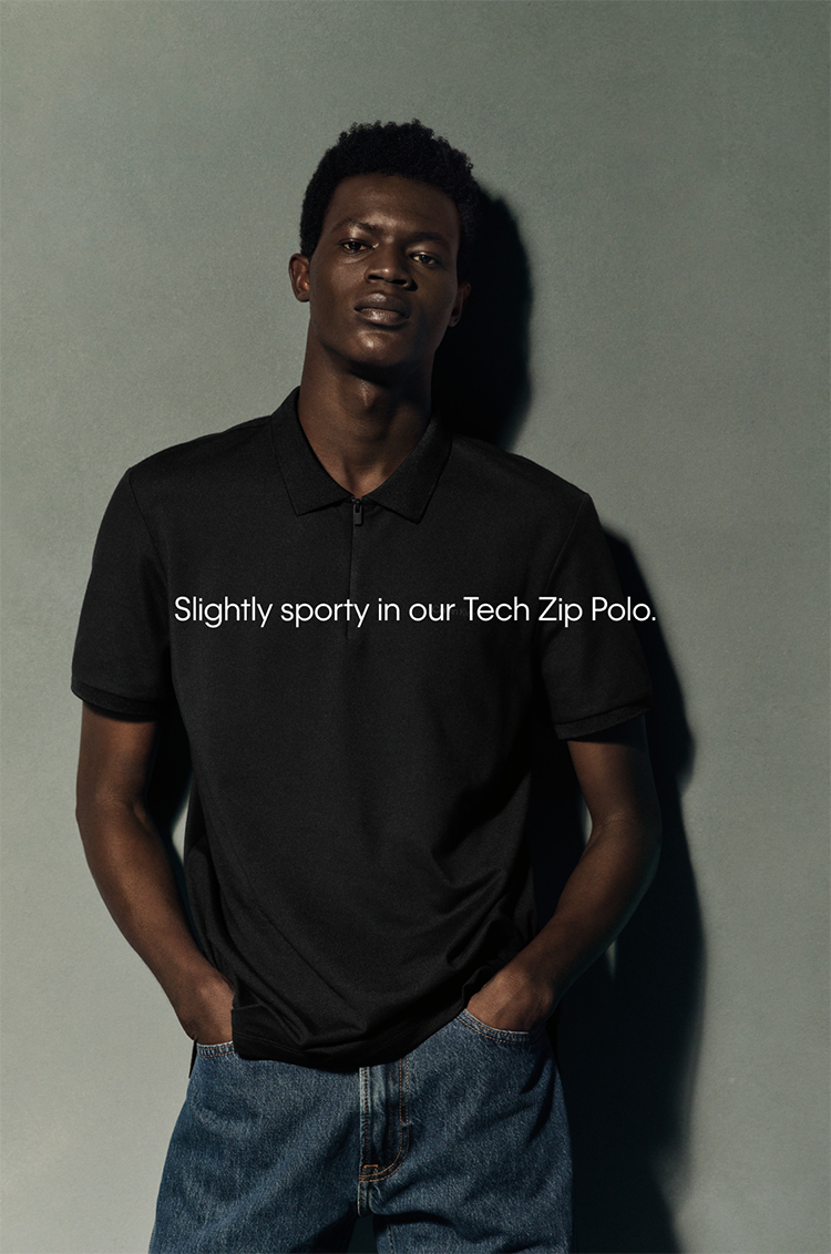 Slightly sporty in our Tech Zip Polo.