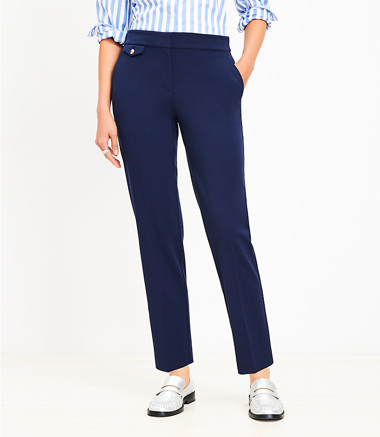 Button Pocket Riviera Slim Pants in Bi-Stretch