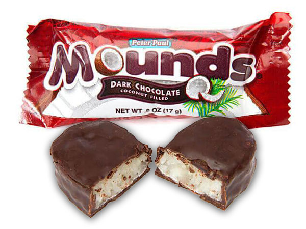 127400 - Mounds Snack Size Candy Bars: 18-Piece Bag