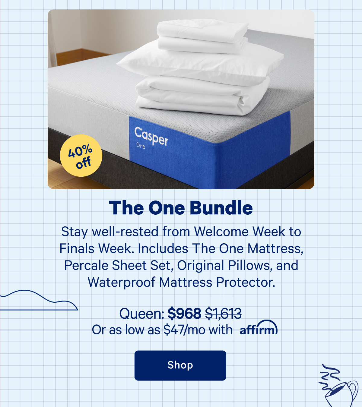 The One Bundle >> Shop now >>